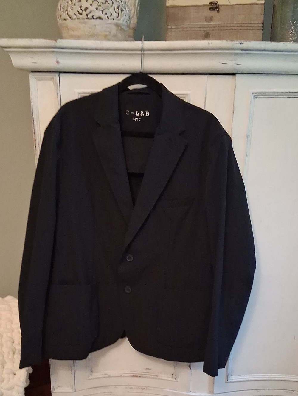 Men's Black Sport Blazer - Lightweight Two-Button